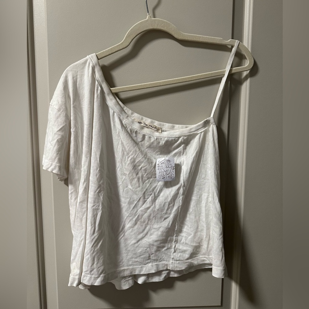Cute one shoulder free people t-shirt! NWT